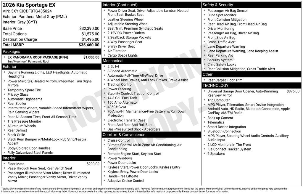 2026 Kia Sportage EX