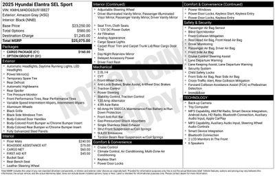 2025 Hyundai Elantra SEL Sport