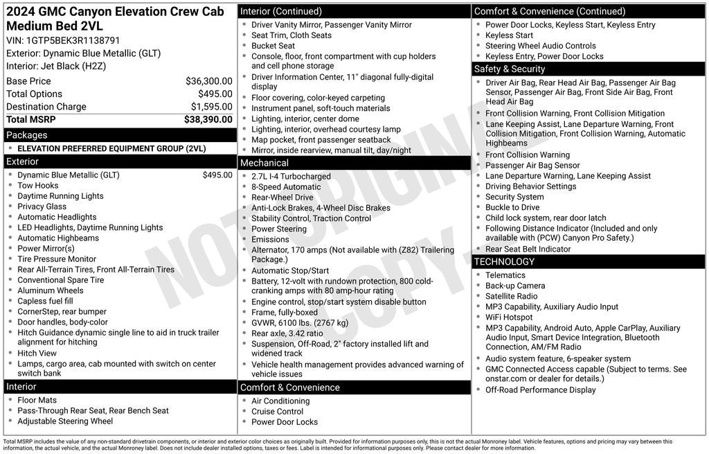 2024 GMC Canyon Elevation