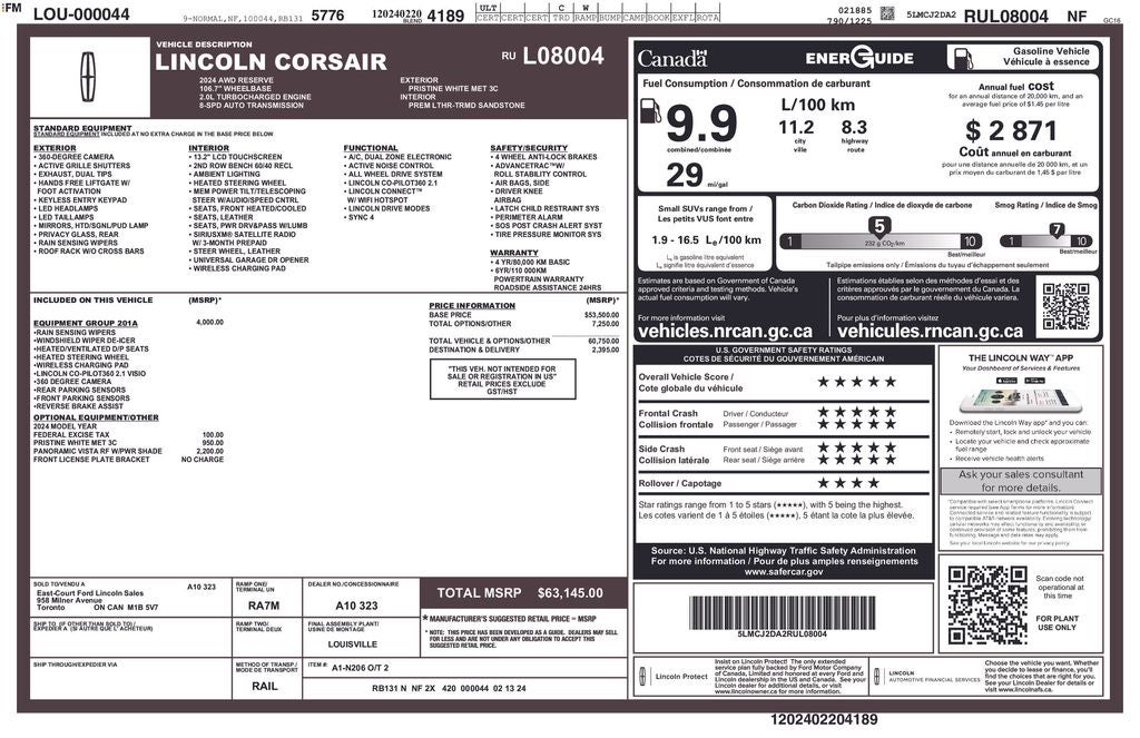 2024 Lincoln Corsair Reserve