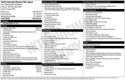 2025 Hyundai Elantra SEL Sport