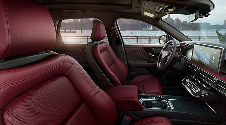 The available Perfect Position front seats in the 2024 Lincoln Corsair® SUV are shown. | Don Franklin Lincoln Elizabethtown in Elizabethtown KY
