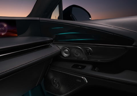 Selectable ambient lighting glows in the passenger door panel. | Don Franklin Lincoln Elizabethtown in Elizabethtown KY