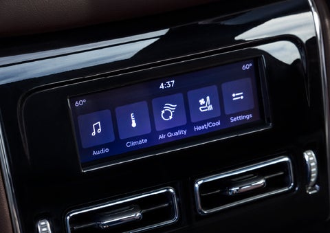 Driver controls like music, temperature, air quality, settings, and heat/cool seats are shown. | Don Franklin Lincoln Elizabethtown in Elizabethtown KY
