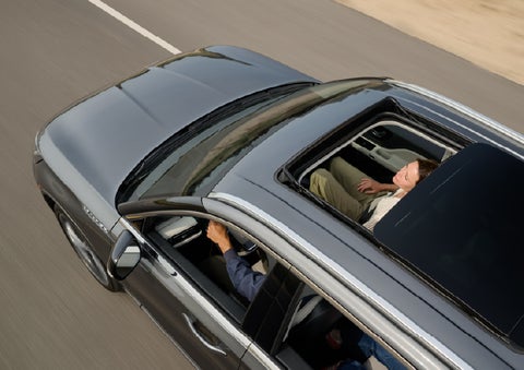 The available panoramic Vista Roof® of a 2027 Lincoln Aviator® SUV is open. | Don Franklin Lincoln Elizabethtown in Elizabethtown KY