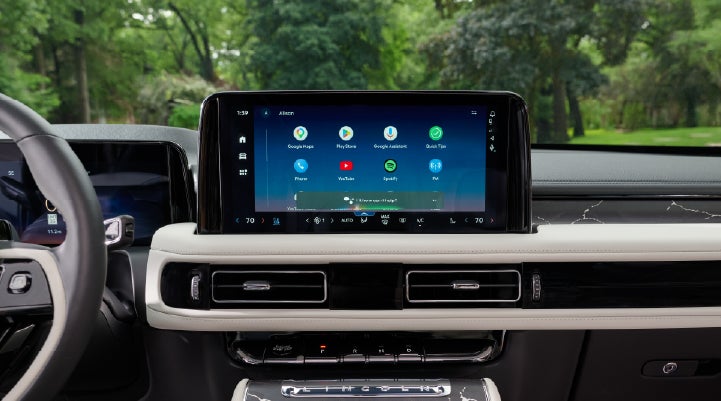 The center touchscreen inside a 2027 Lincoln Aviator® Black Label™ SUV | Don Franklin Lincoln Elizabethtown in Elizabethtown KY