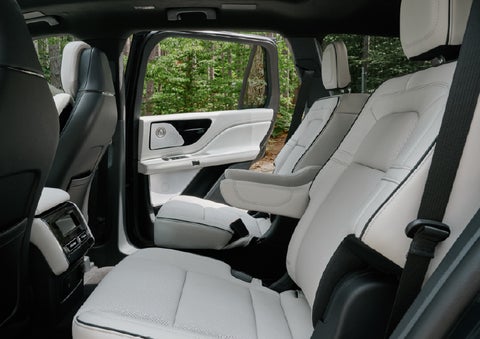 A side view of the second row with captain’s chairs in a 2027 Lincoln Aviator® Black Label™ SUV. | Don Franklin Lincoln Elizabethtown in Elizabethtown KY