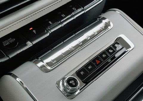 The piano key gear selector of a 2027 Lincoln Aviator® Back Label™ SUV. | Don Franklin Lincoln Elizabethtown in Elizabethtown KY